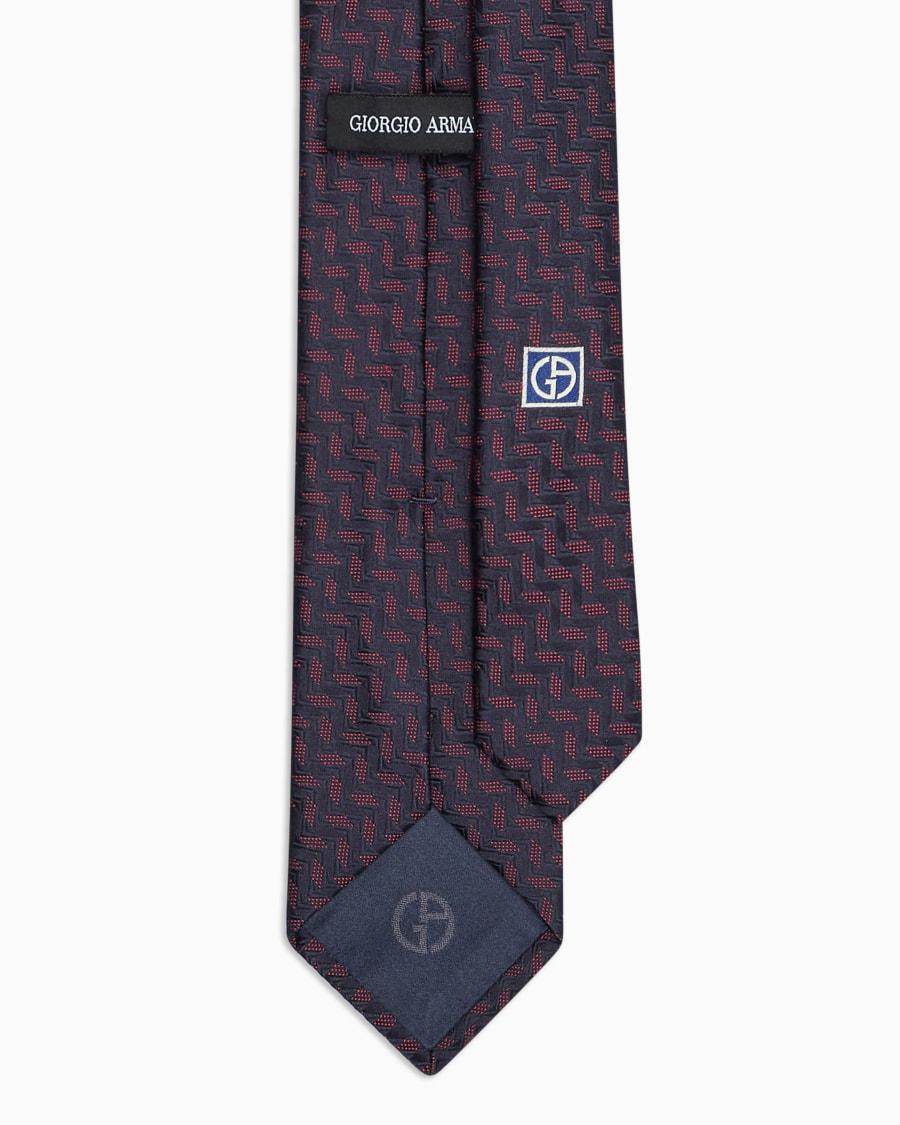 The world of armani CRAVATTA IN SETA JACQUARD GEOMETRICO In Linea