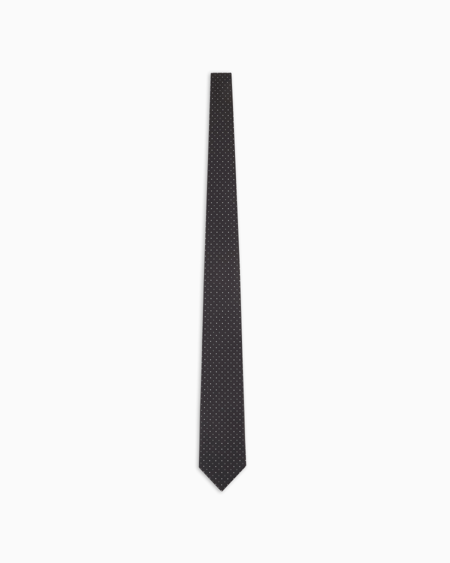 The world of armani CRAVATTA IN SETA JACQUARD MICRO POIS