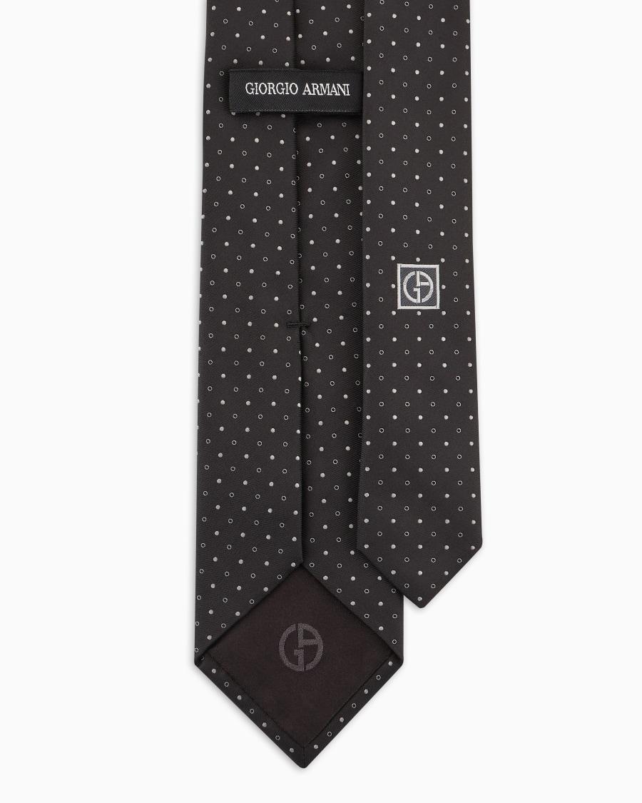 The world of armani CRAVATTA IN SETA JACQUARD MICRO POIS Vendita