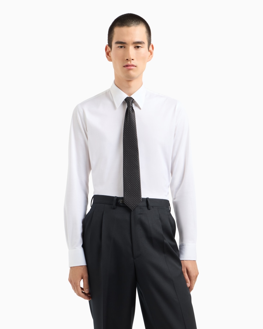 The world of armani CRAVATTA IN SETA JACQUARD MICRO POIS Vendita