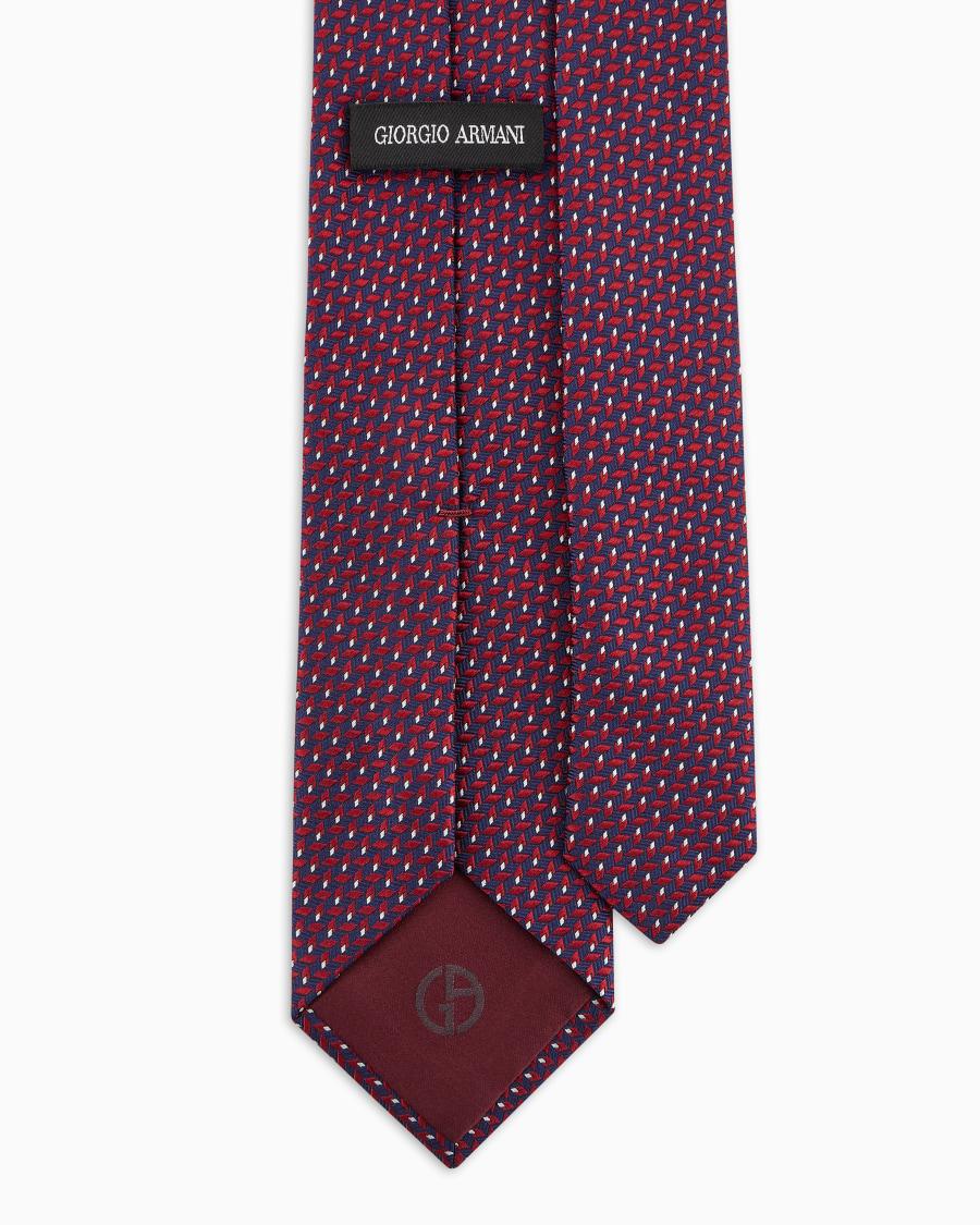 The world of armani CRAVATTA IN SETA JACQUARD GEOMETRICO Promozione