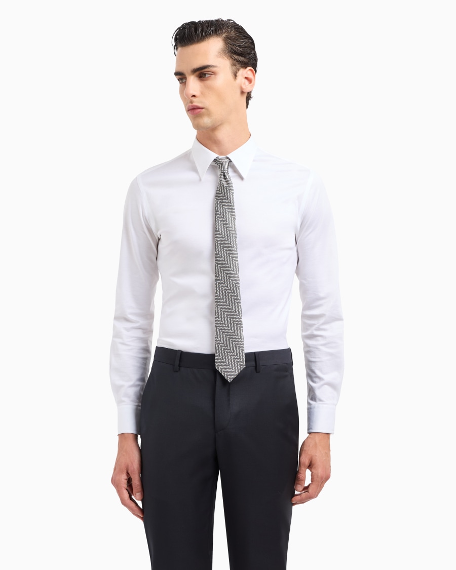 The world of armani CRAVATTA IN SETA STAMPA GEOMETRICA ASV Pezzi Unici