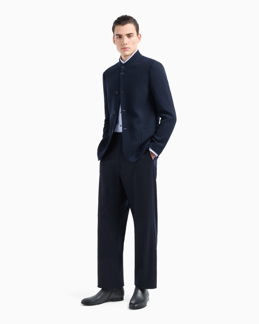The world of armani GIACCA MONOPETTO IN LANA VERGINE Consegna Veloce