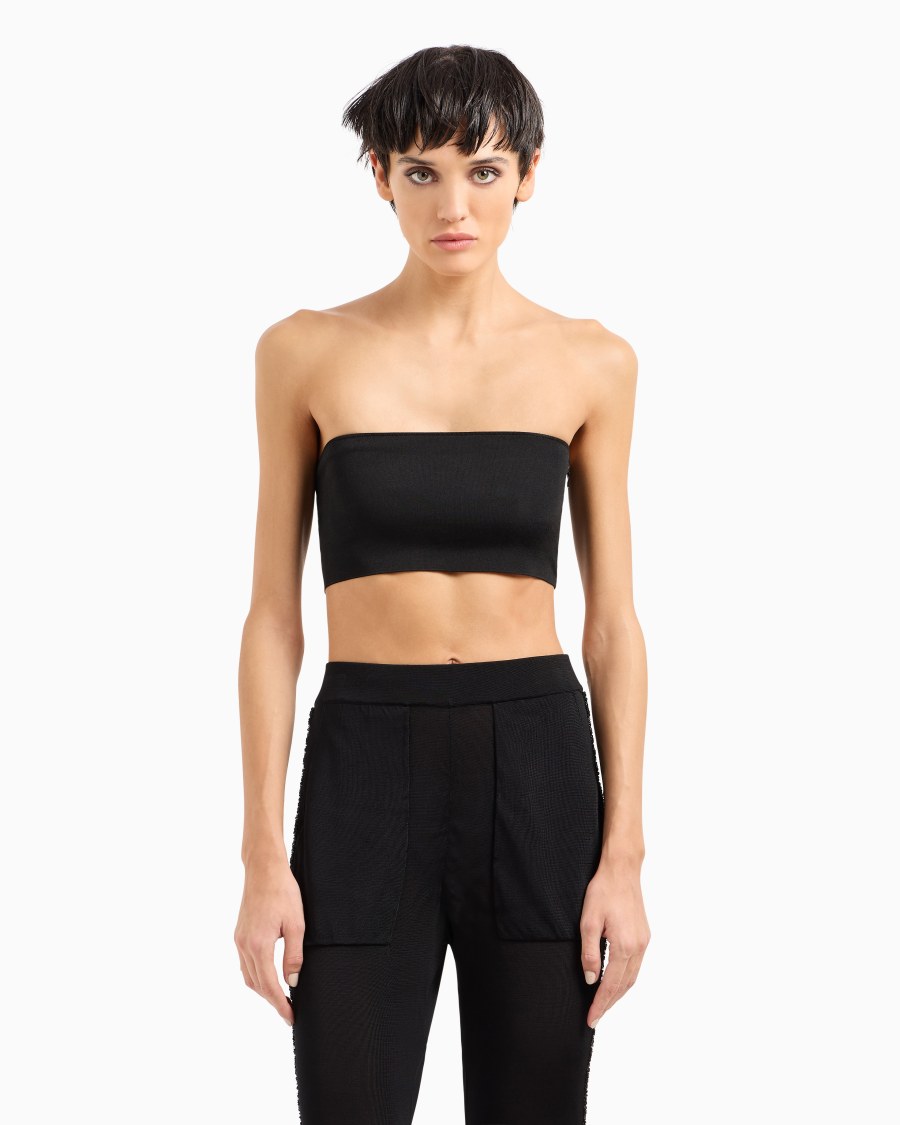 The world of armani TOP A FASCIA IN VISCOSA Affare Del Giorno