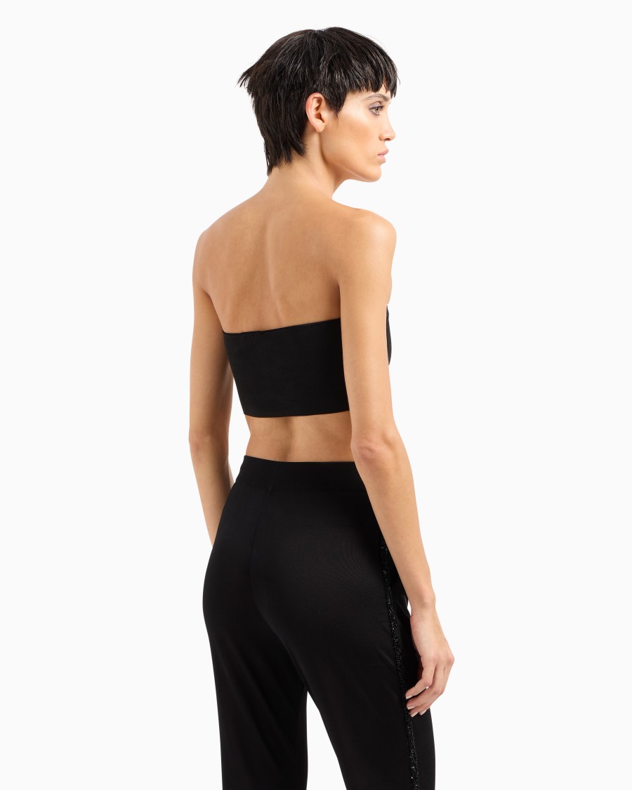 The world of armani TOP A FASCIA IN VISCOSA Affare Del Giorno