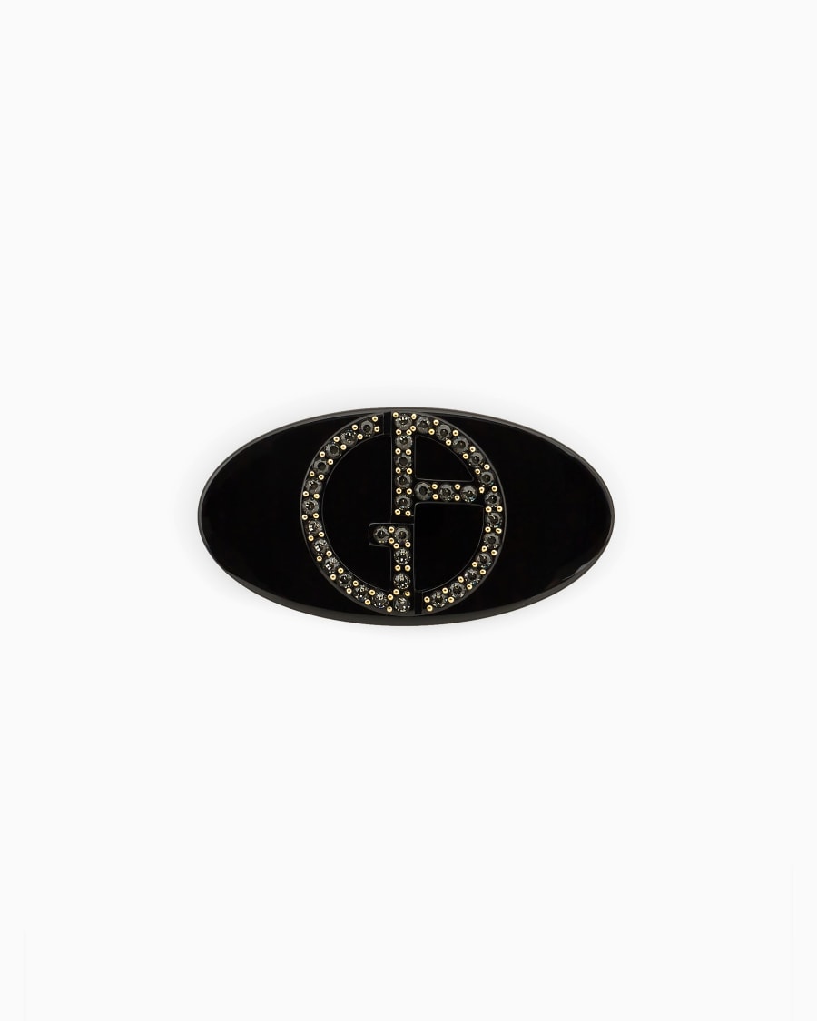 The world of armani FERMAGLIO CON LOGO CRISTALLI