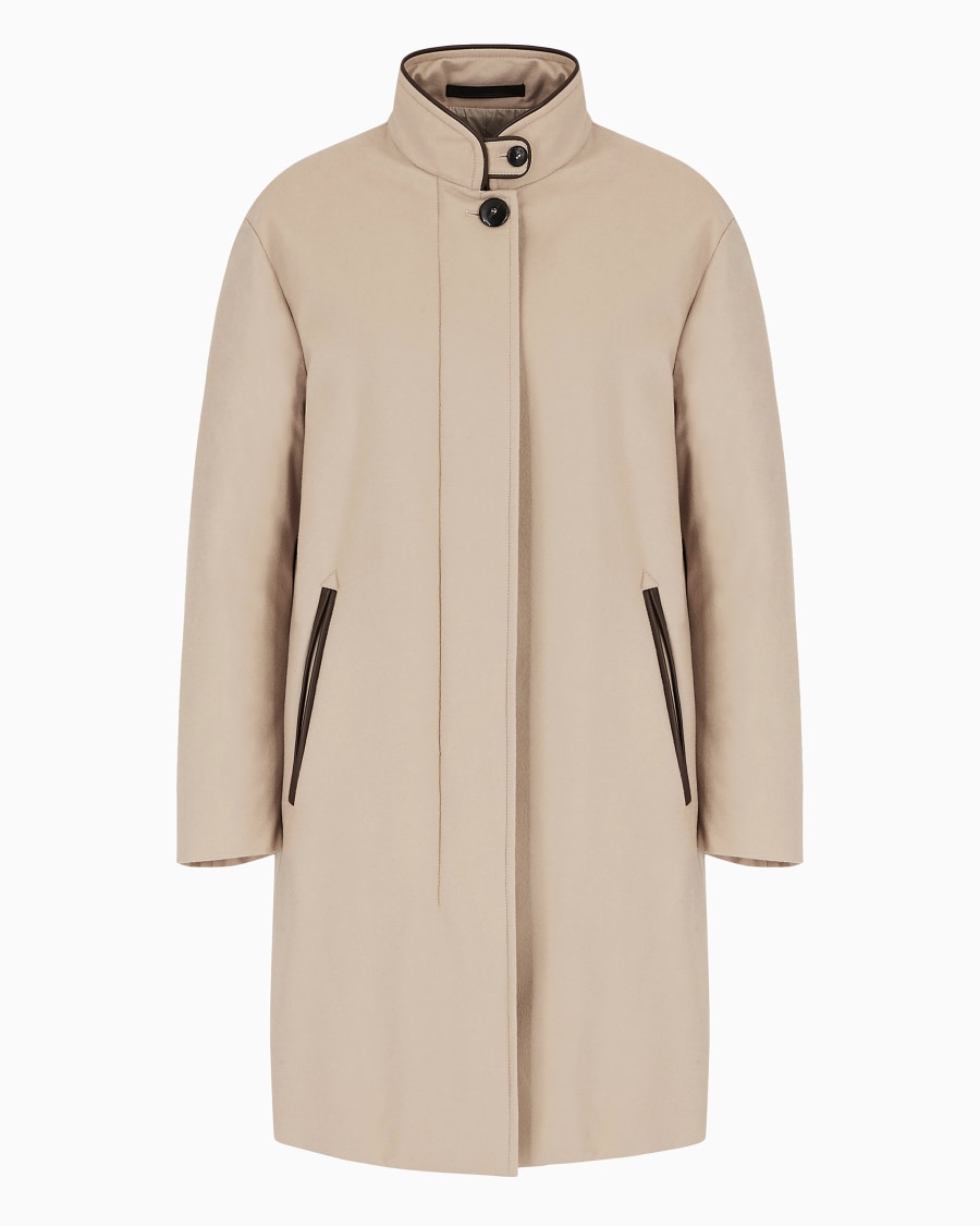 The world of armani SPOLVERINO IN CASHMERE CON DETTAGLI IN PELLE