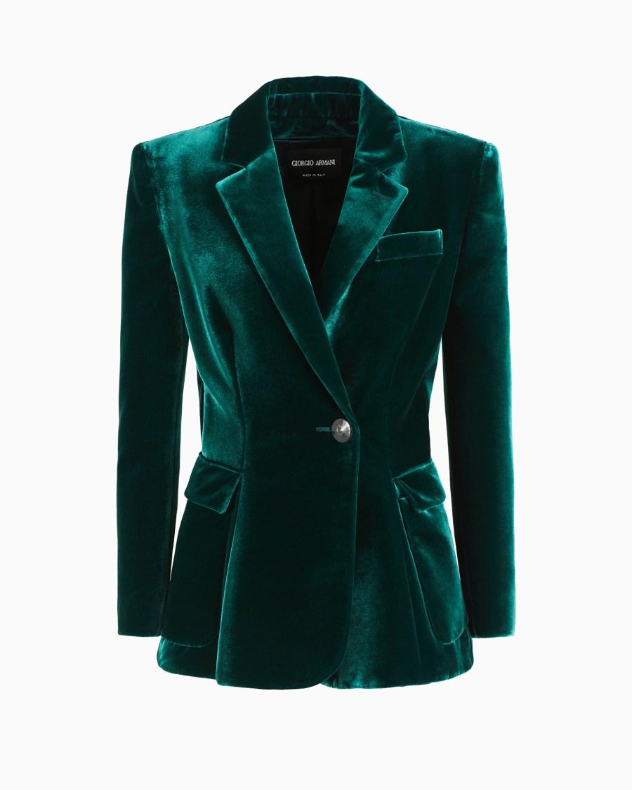The world of armani GIACCA MONOPETTO IN VELLUTO