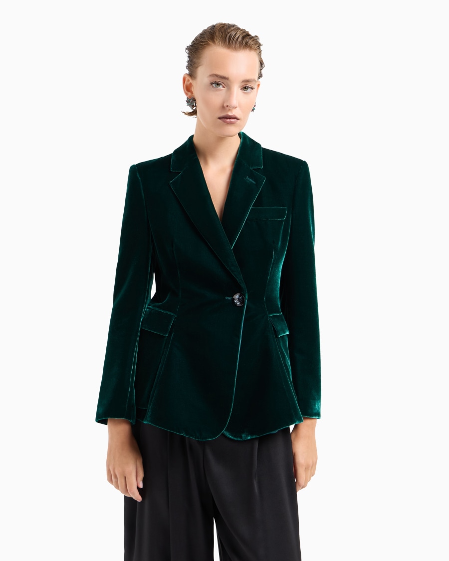 The world of armani GIACCA MONOPETTO IN VELLUTO Moda
