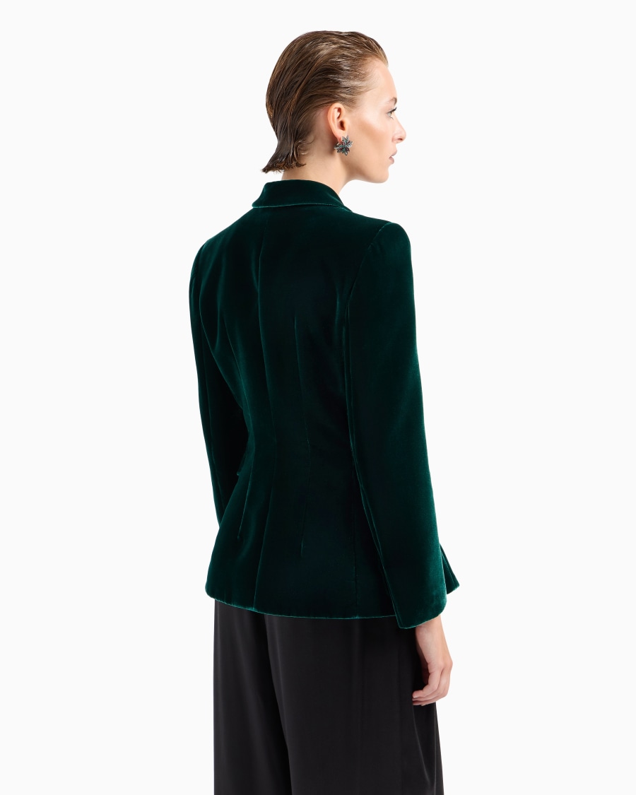The world of armani GIACCA MONOPETTO IN VELLUTO Moda