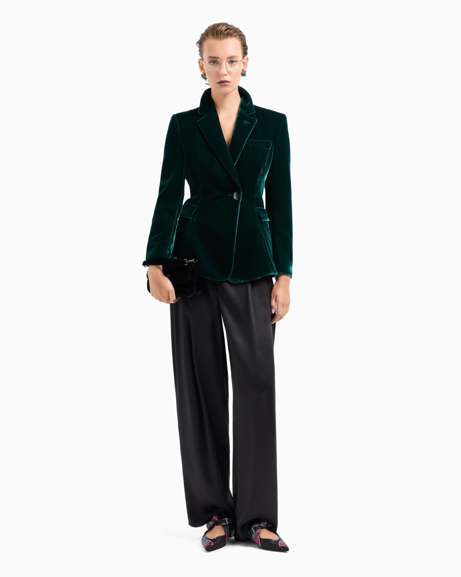 The world of armani GIACCA MONOPETTO IN VELLUTO Moda