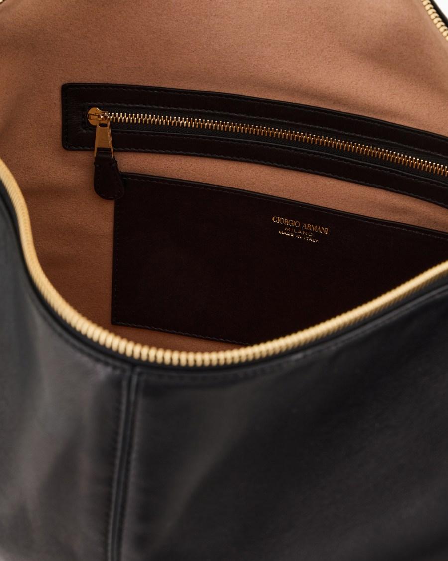 The world of armani HOBO BAG GRANDE LA PRIMA SOFT IN NAPPA ASV Grande vendita