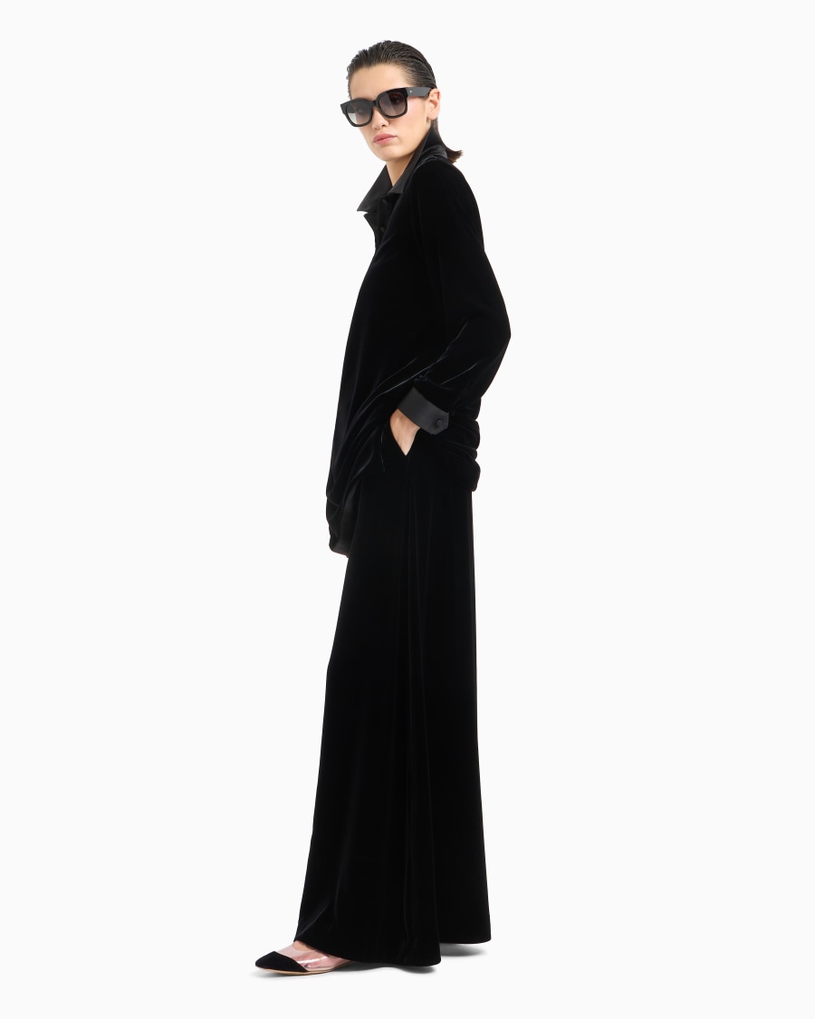 The world of armani TUNICA A MANICHE LUNGHE IN VELLUTO E SETA Flash Sale