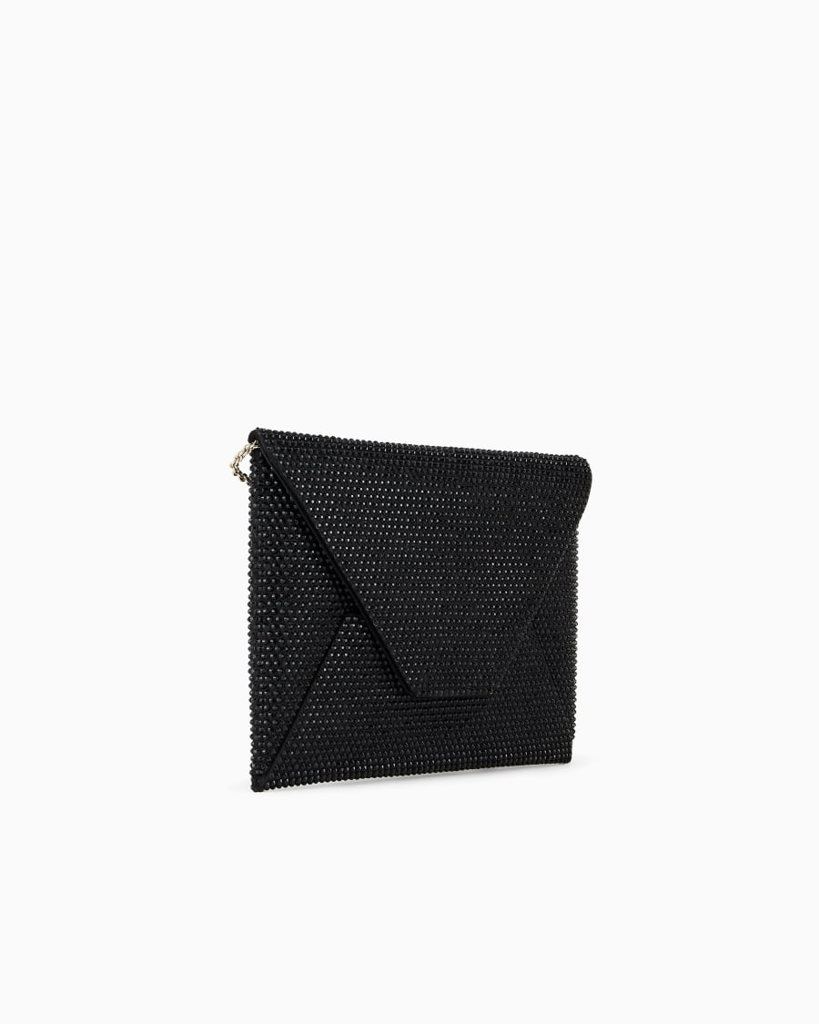 The world of armani CLUTCH PICCOLA IN RASO E STRASS Vendite stagionali