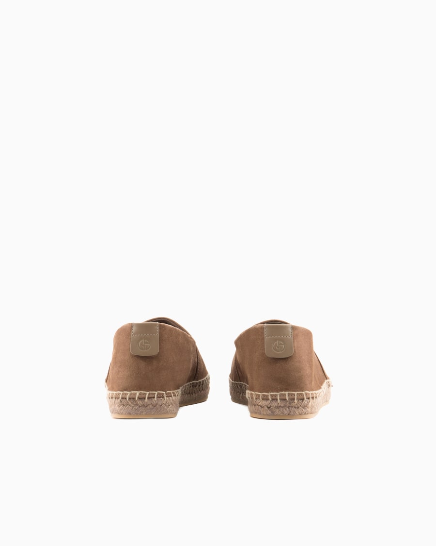 The world of armani ESPADRILLAS IN PELLE SCAMOSCIATA CON LOGO Offerta San Valentino