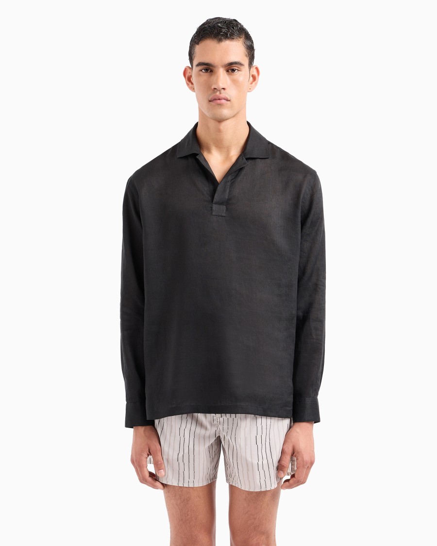 The world of armani CAMICIA IN TELA DI LINO Offerta Anniversario