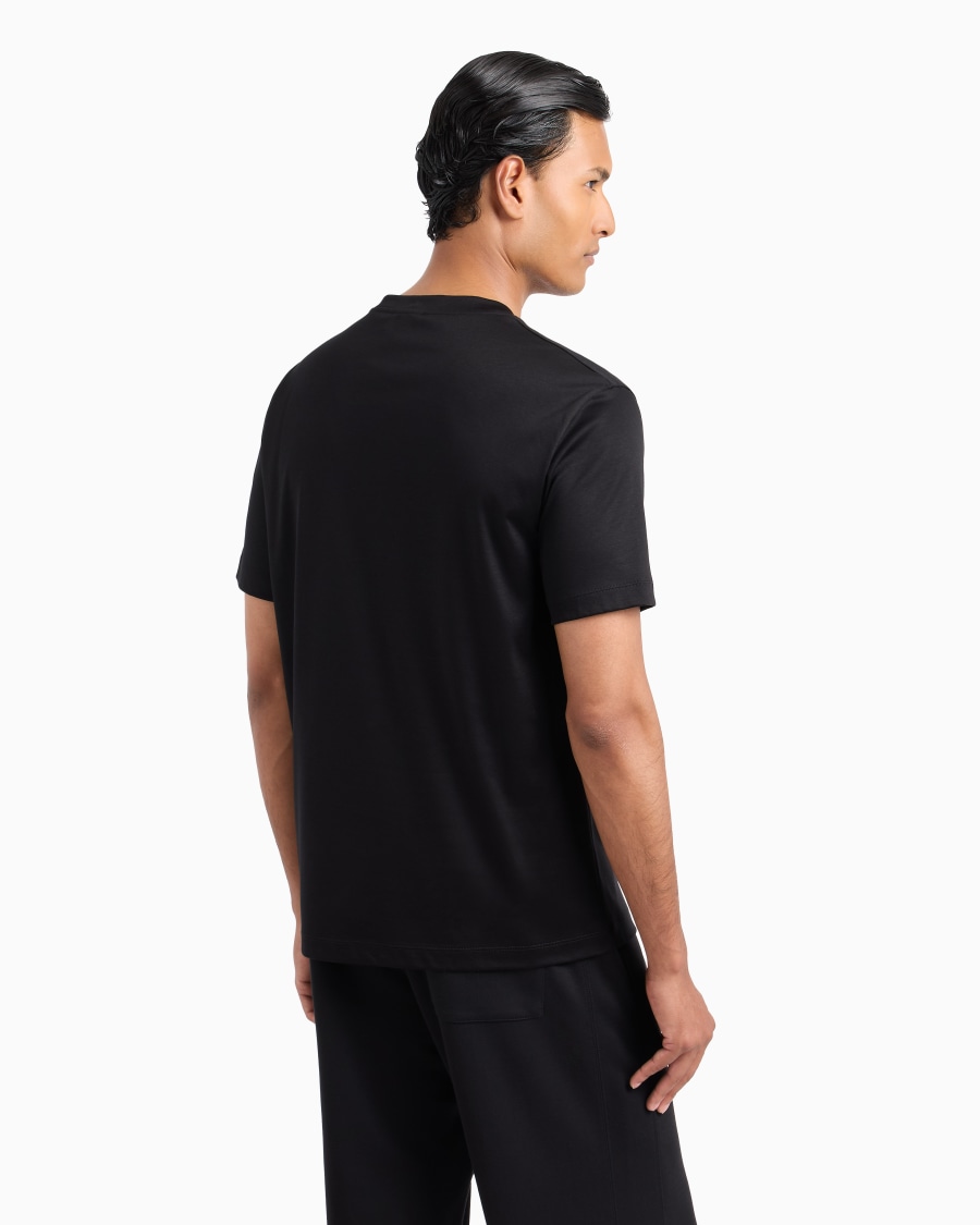 The world of armani T-SHIRT GIROCOLLO IN INTERLOCK DI COTONE Offerte stagionali