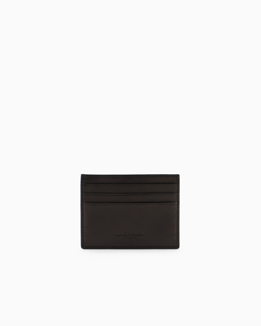 The world of armani PORTACARTE IN NAPPA