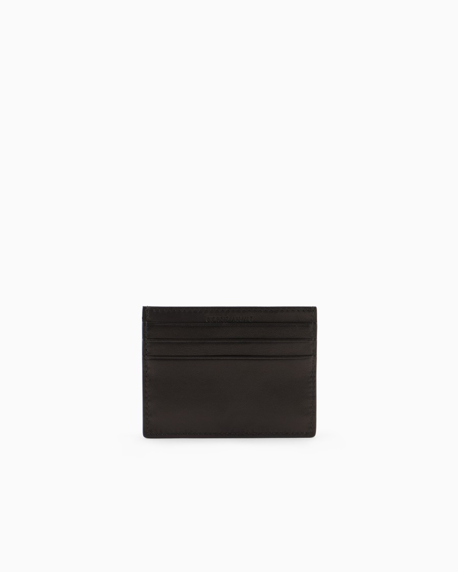 The world of armani PORTACARTE IN NAPPA Prezzo basso