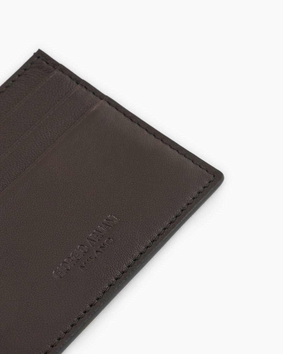 The world of armani PORTACARTE IN NAPPA Prezzo basso