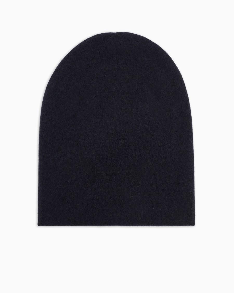 The world of armani BEANIE IN CASHMERE CON LOGO JACQUARD Super Saving Price