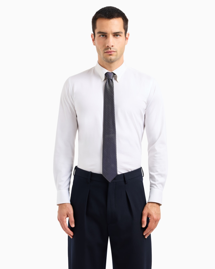 The world of armani CRAVATTA IN SETA JACQUARD MONOGRAM Latest stili