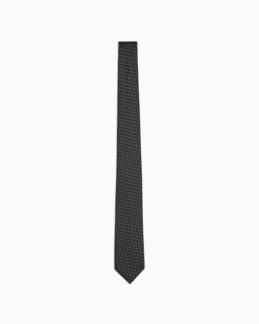 The world of armani CRAVATTA IN SETA JACQUARD GEOMETRICO