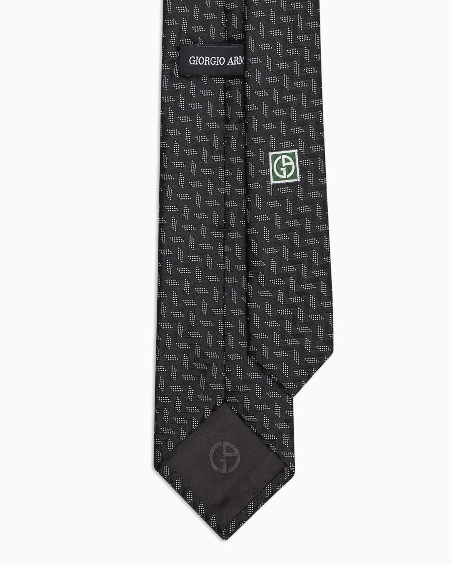 The world of armani CRAVATTA IN SETA JACQUARD GEOMETRICO Ultimi due giorni