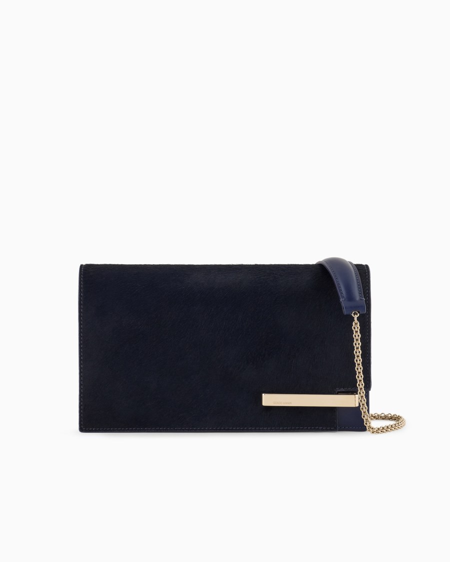 The world of armani CLUTCH IN PELLE EFFETTO CAVALLINO