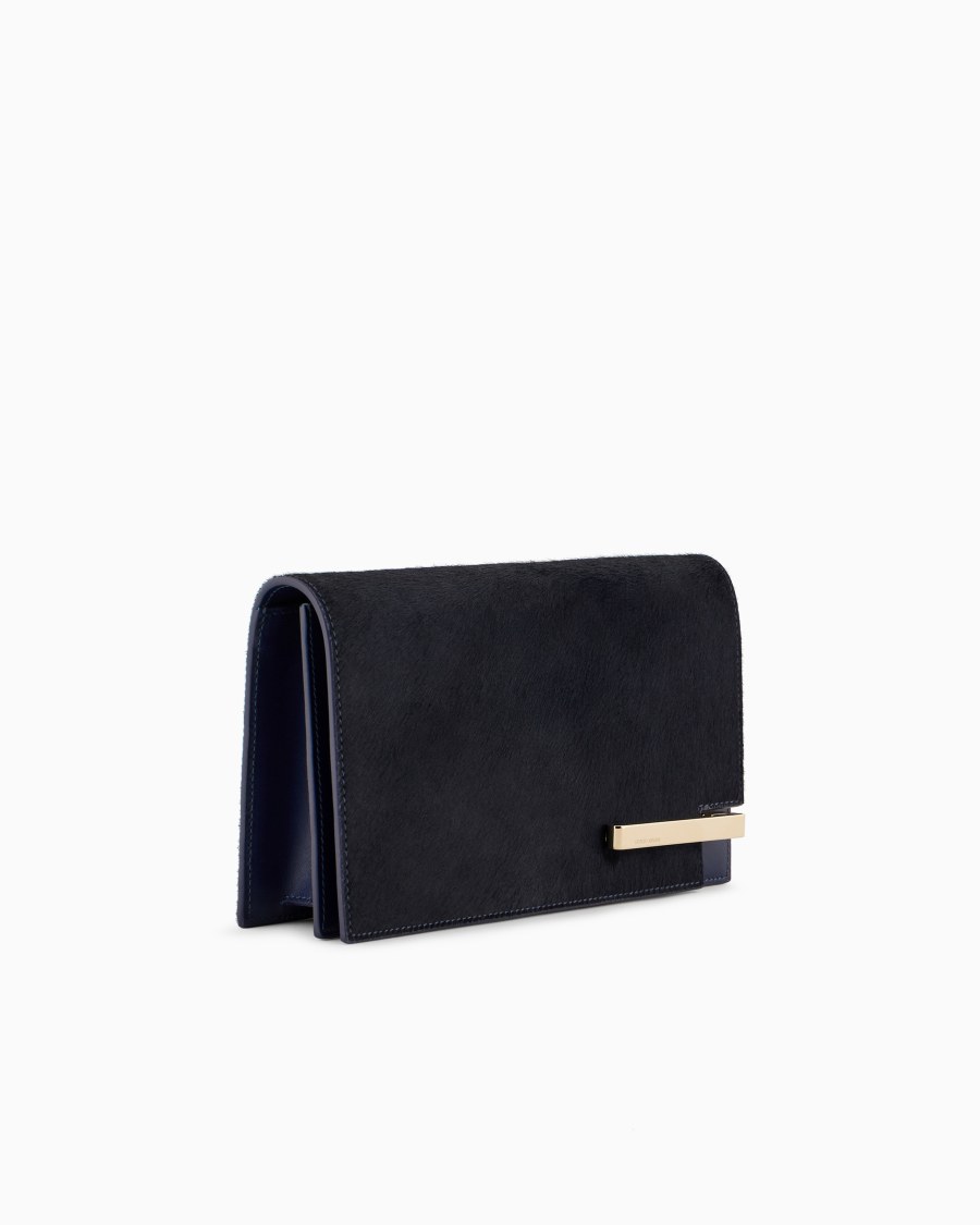 The world of armani CLUTCH IN PELLE EFFETTO CAVALLINO Fino al 50% di sconto