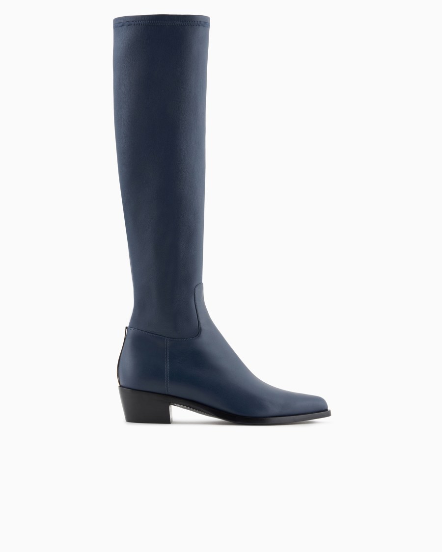 The world of armani STIVALI IN NAPPA STRETCH
