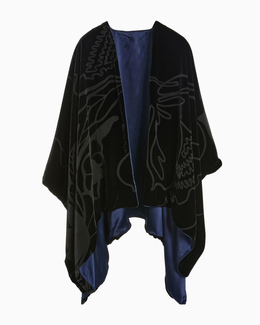 The world of armani MANTELLA IN VELLUTO DEVORÉ