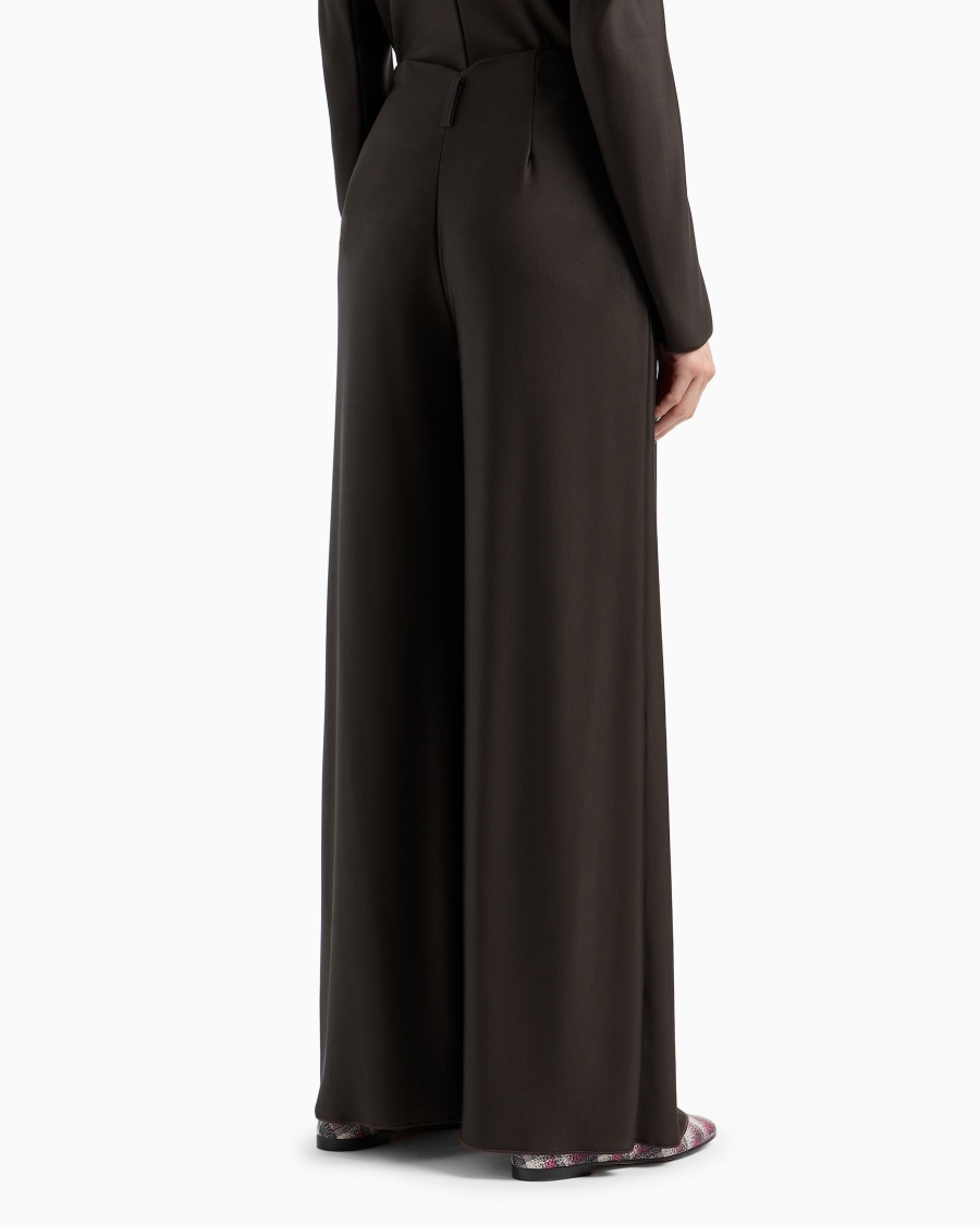 The world of armani PANTALONI AMPI CON PINCES IN JERSEY DI VISCOSA DOUBLE ASV Officina