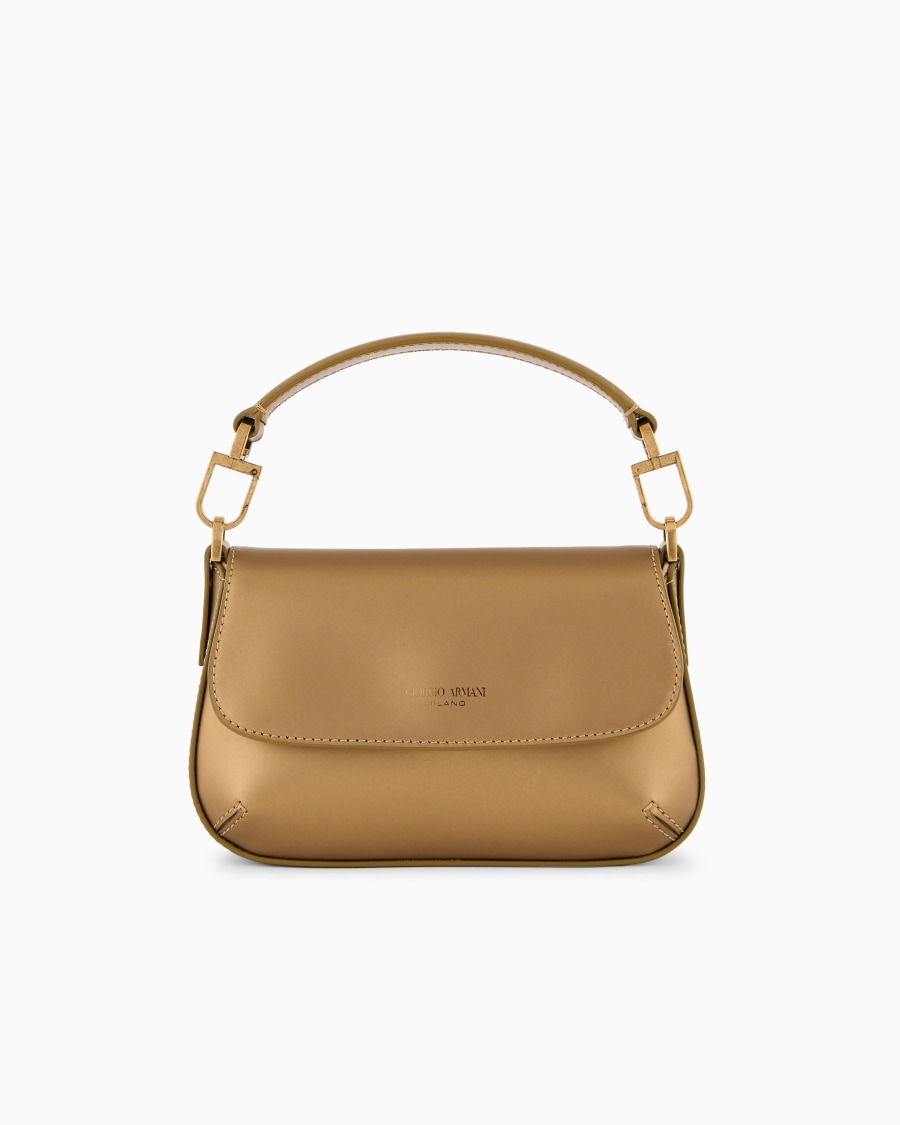 The world of armani MINI BORSA A MANO LA PRIMA IN PELLE LAMINATA
