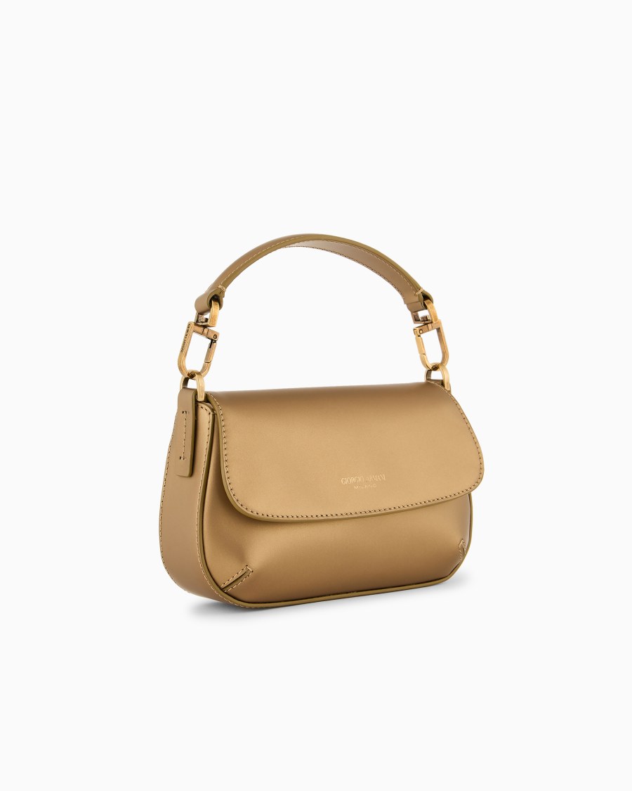 The world of armani MINI BORSA A MANO LA PRIMA IN PELLE LAMINATA 50% di sconto per tempo limitato