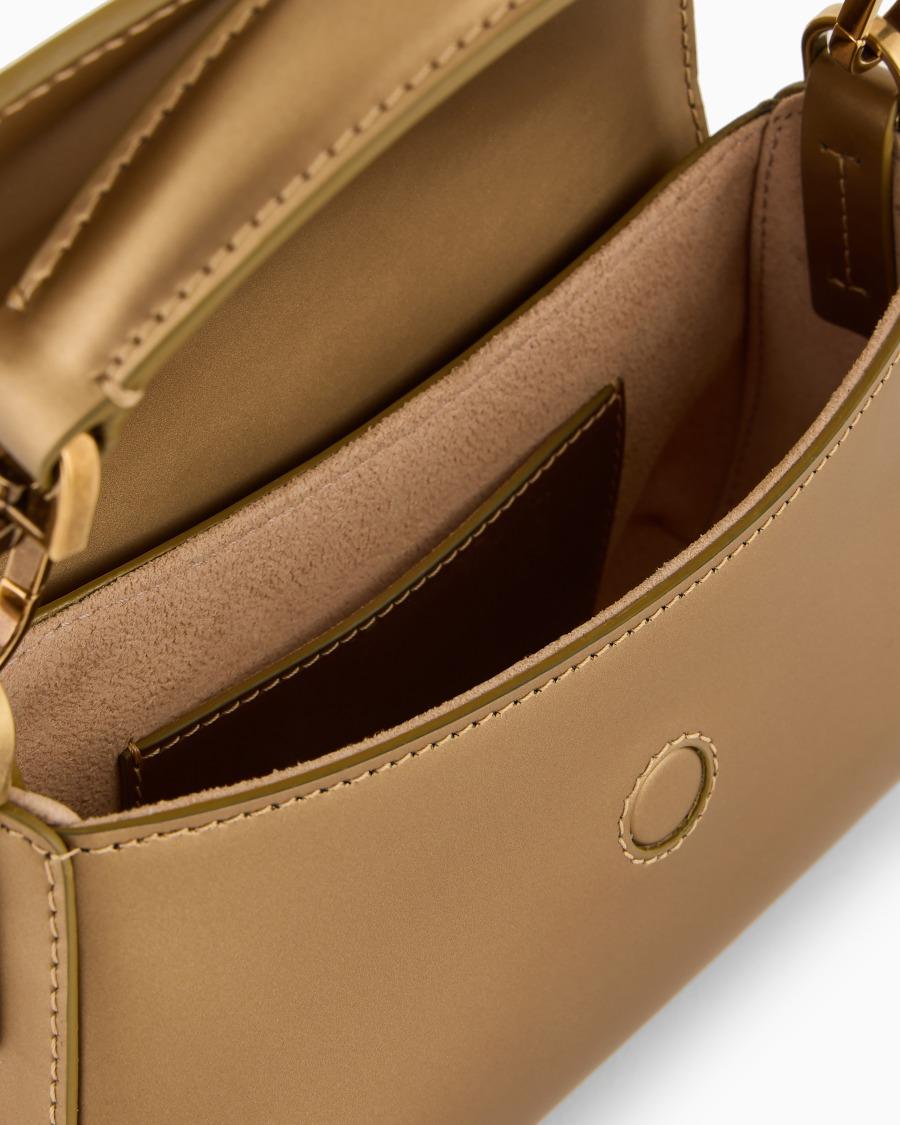 The world of armani MINI BORSA A MANO LA PRIMA IN PELLE LAMINATA 50% di sconto per tempo limitato