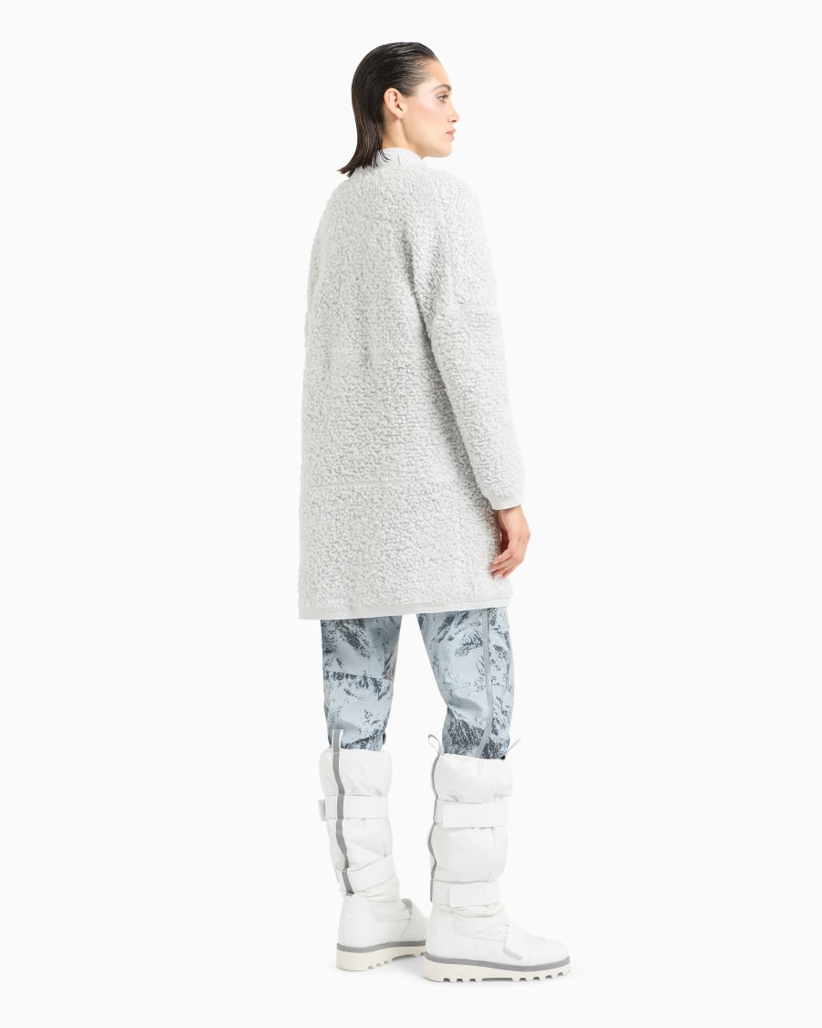 The world of armani CARDIGAN LUNGO IN JERSEY DI LANA EFFETTO BOUCLÉ In Linea