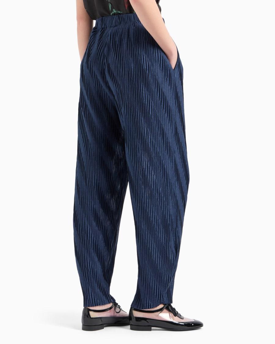 The world of armani PANTALONI IN JERSEY BICOLORE PLISSÉ ASV Promozione