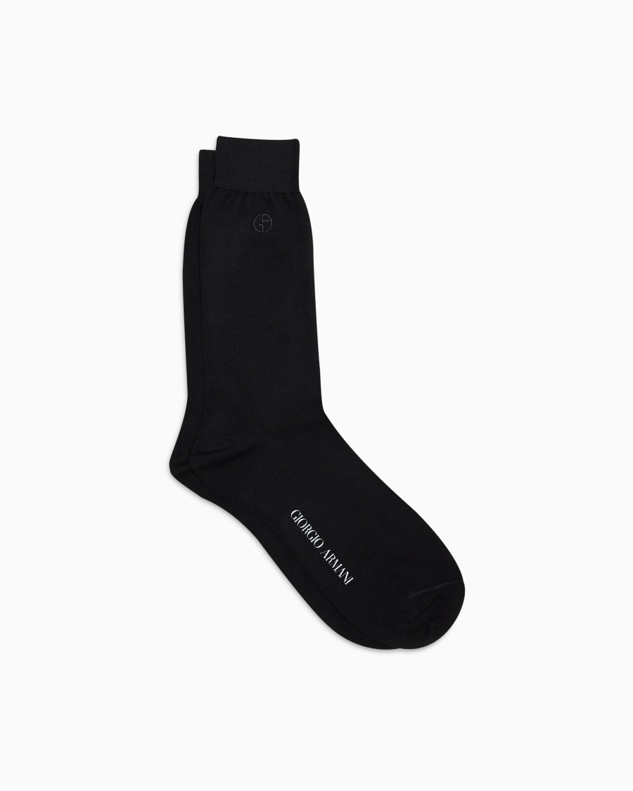 The world of armani CALZE CORTE IN FILO DI SCOZIA