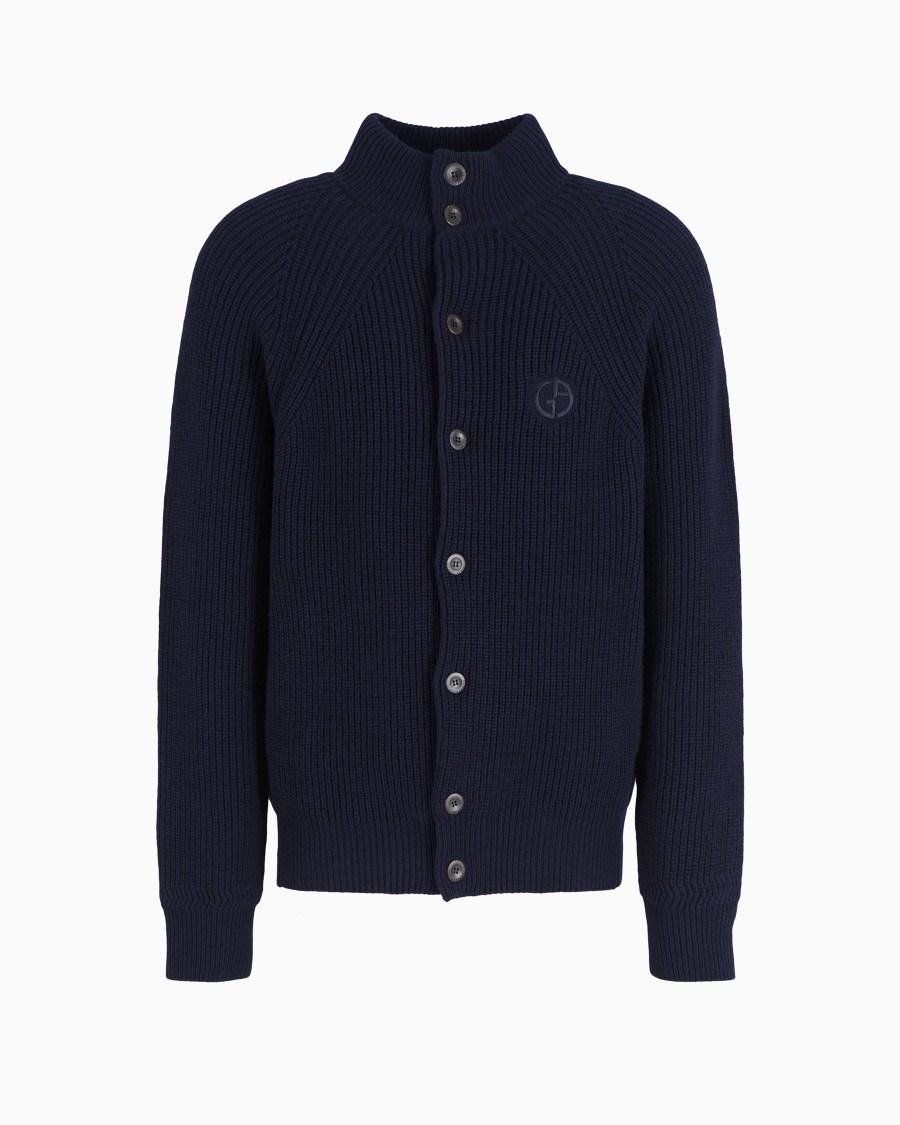 The world of armani BLOUSON IN LANA VERGINE E CASHMERE A MEZZA COSTA INGLESE