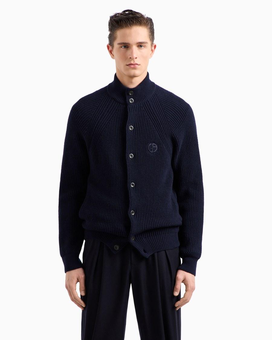 The world of armani BLOUSON IN LANA VERGINE E CASHMERE A MEZZA COSTA INGLESE Convenienza