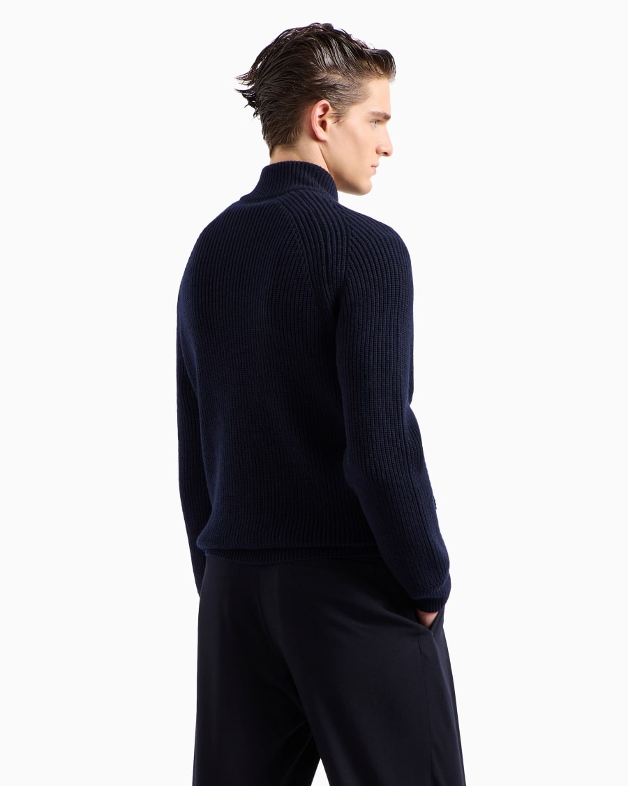 The world of armani BLOUSON IN LANA VERGINE E CASHMERE A MEZZA COSTA INGLESE Convenienza