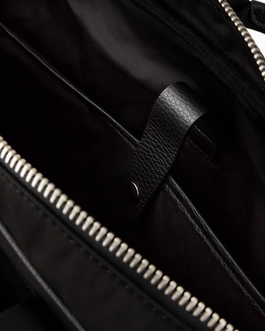 The world of armani BRIEFCASE IN NYLON E PELLE GRANATA Novità