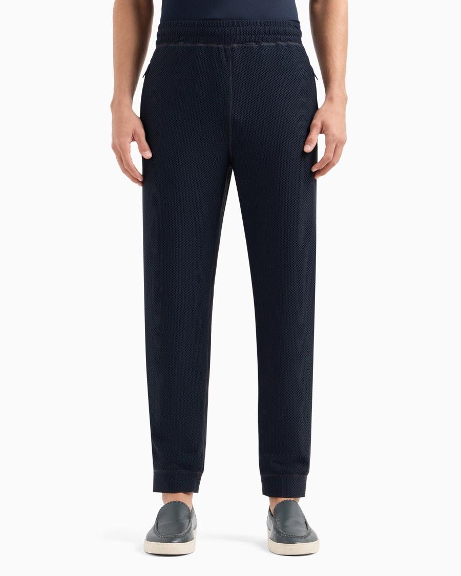 The world of armani PANTALONI FLAT FRONT IN JERSEY STRETCH In Vendita