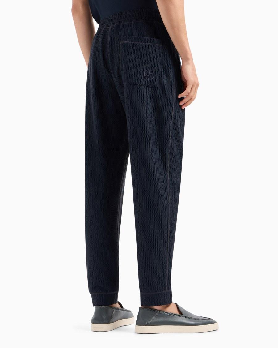 The world of armani PANTALONI FLAT FRONT IN JERSEY STRETCH In Vendita