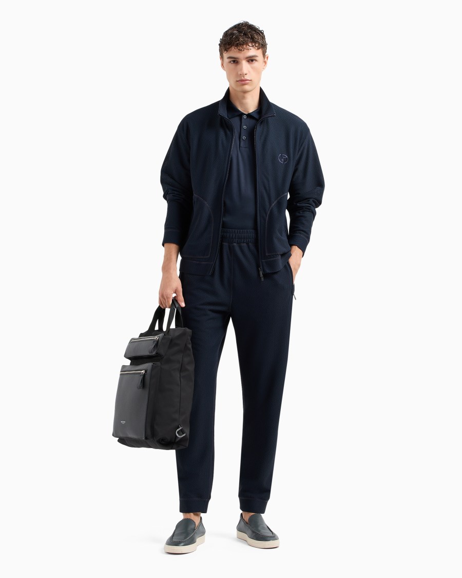The world of armani PANTALONI FLAT FRONT IN JERSEY STRETCH In Vendita