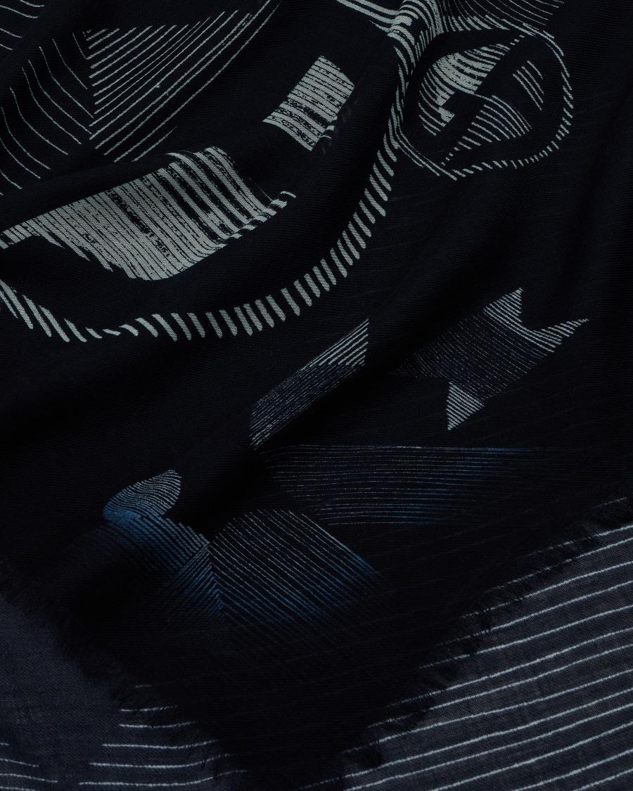 The world of armani FOULARD IN LANA JACQUARD Offerte