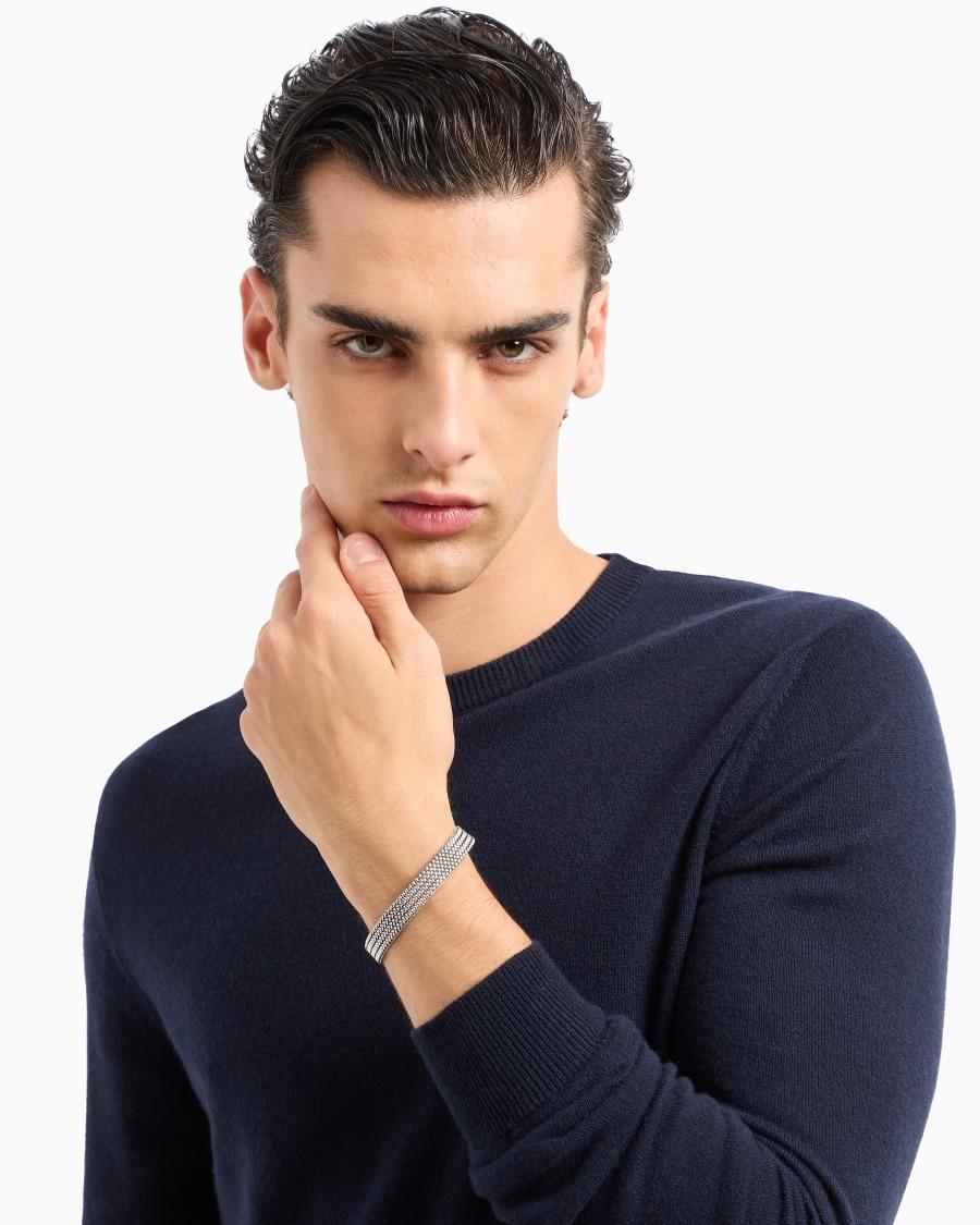The world of armani BRACCIALE IN ARGENTO 925 INTRECCIATO Vendita Economica