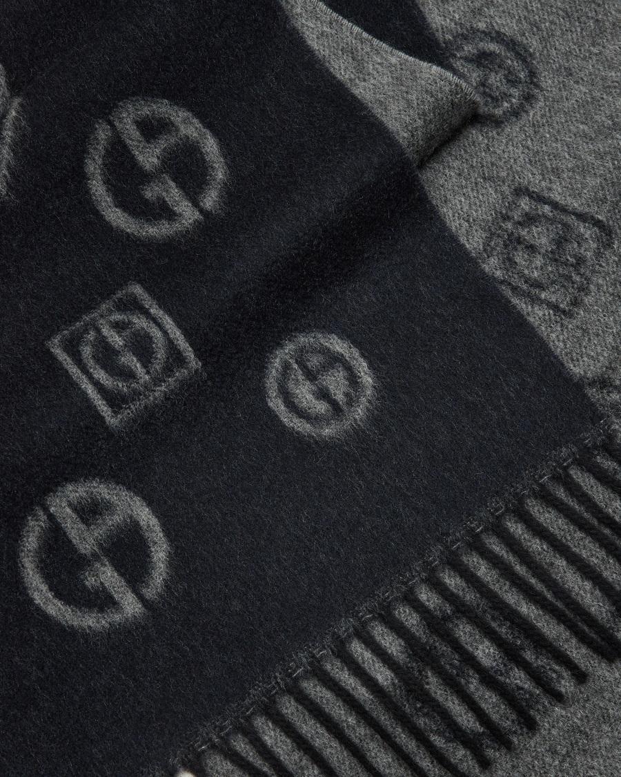 The world of armani SCIARPA IN CASHMERE JACQUARD MONOGRAM I Più Venduti