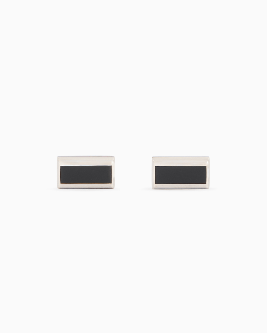 The world of armani GEMELLI IN ARGENTO 925 CON DETTAGLIO SMALTATO Negozio